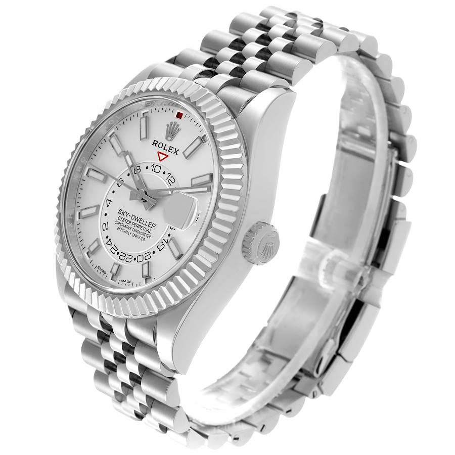 Rolex Sky-Dweller 42mm Silver Dial Steel White Gold Mens Watch 326934 - Image 2