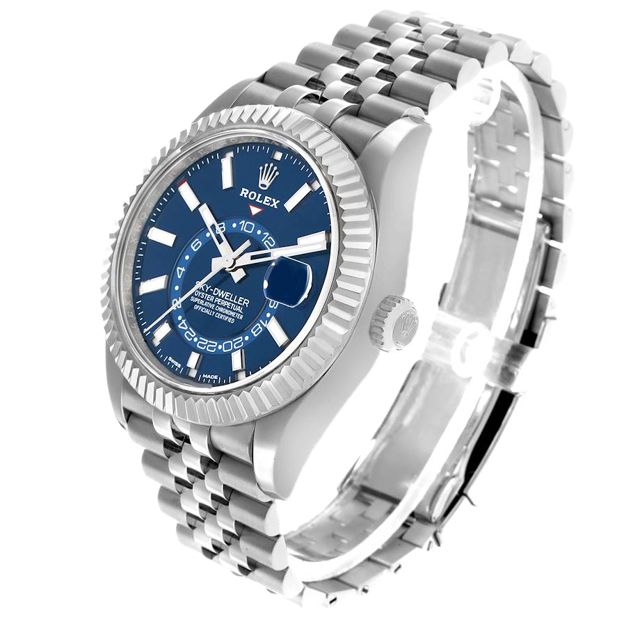 Rolex Sky-Dweller 42mm Steel White Gold Blue Dial Mens Watch 326934 - Image 2