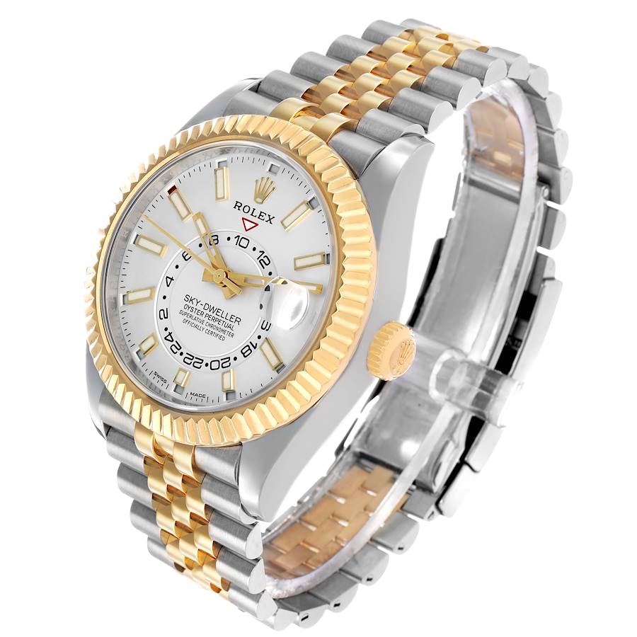 Rolex Sky-Dweller 42mm Steel Yellow Gold Silver Dial Mens Watch 326933 - Image 2