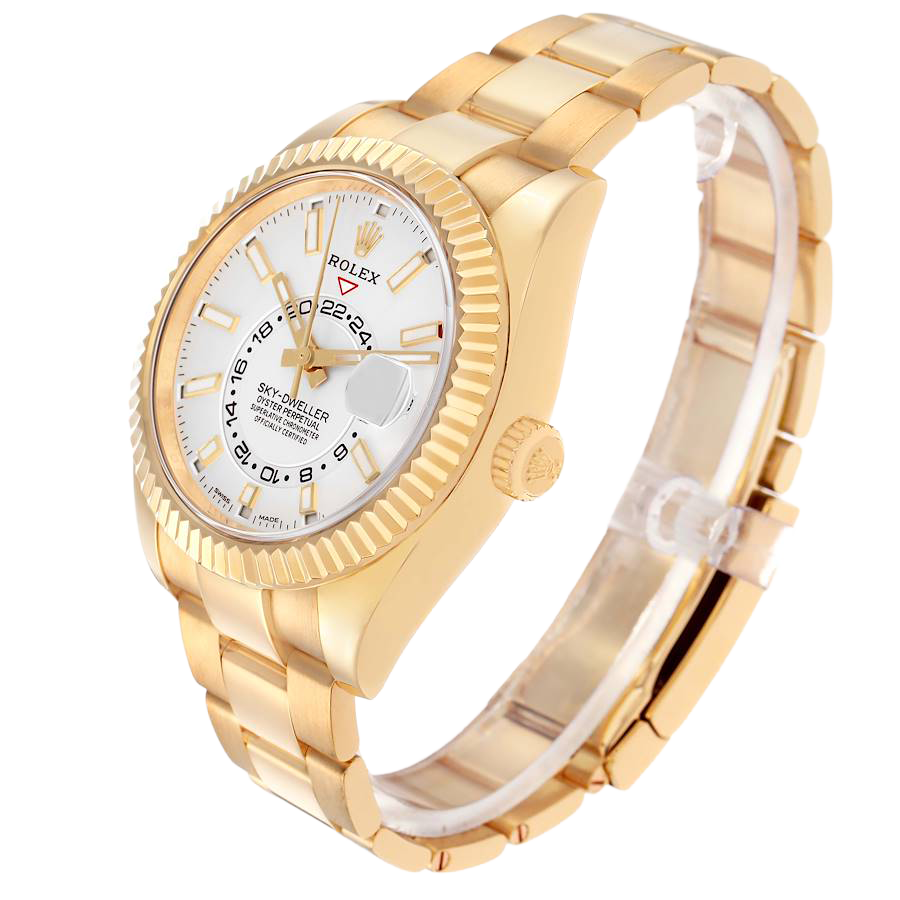 Rolex Sky-Dweller 42mm Yellow Gold White Dial Automatic Mens Watch 326938 - Image 2