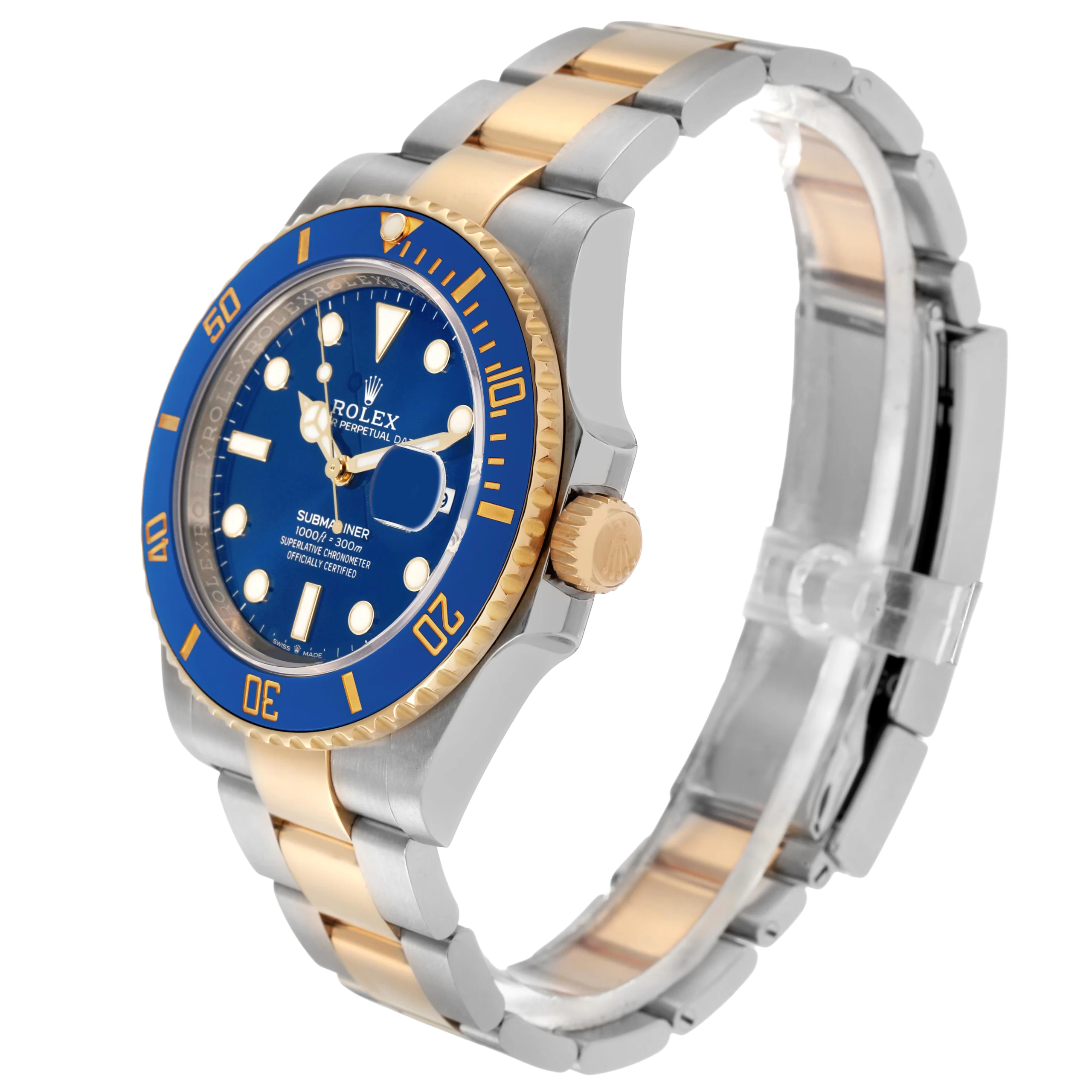 Rolex Submariner 41mm Steel Yellow Gold Blue Dial Mens Watch 126613 - Image 2