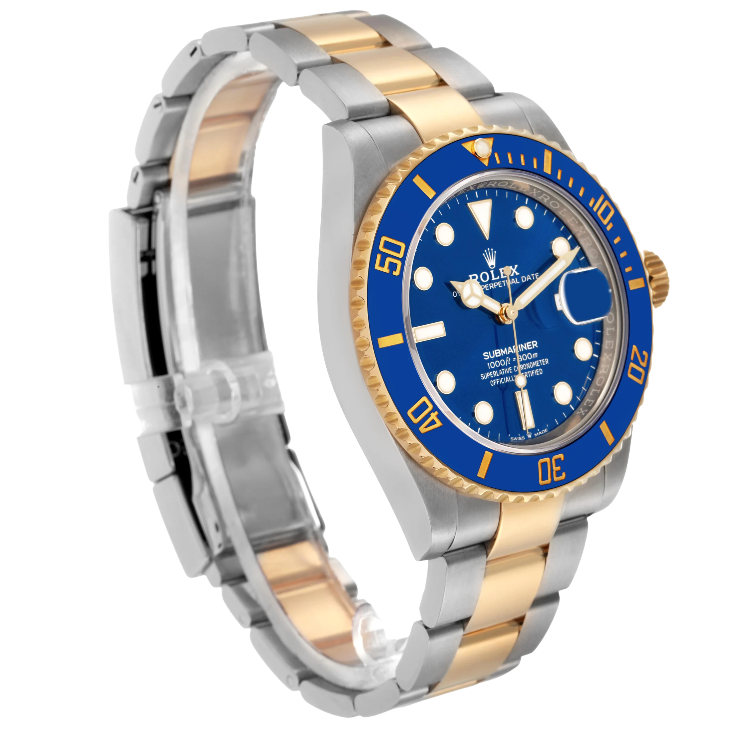 Rolex Submariner 41mm Steel Yellow Gold Blue Dial Mens Watch 126613 - Image 4
