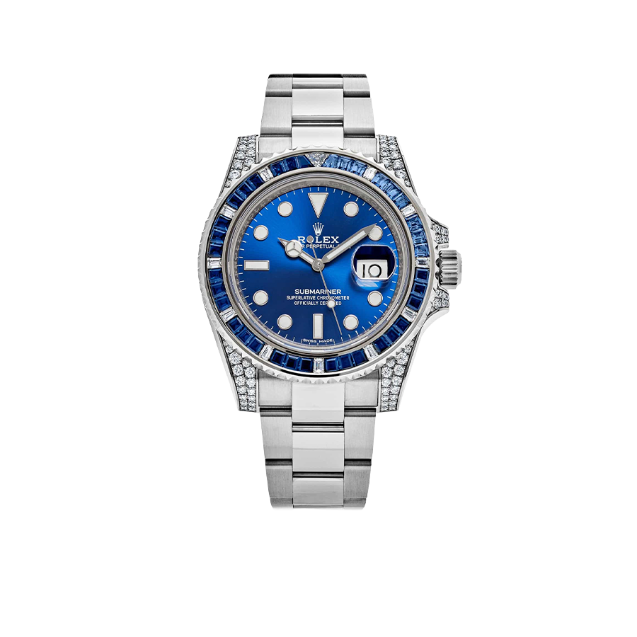Rolex Submariner Date 40mm 116659SABR White Gold Blue Dial Sapphire Diamond Bezel