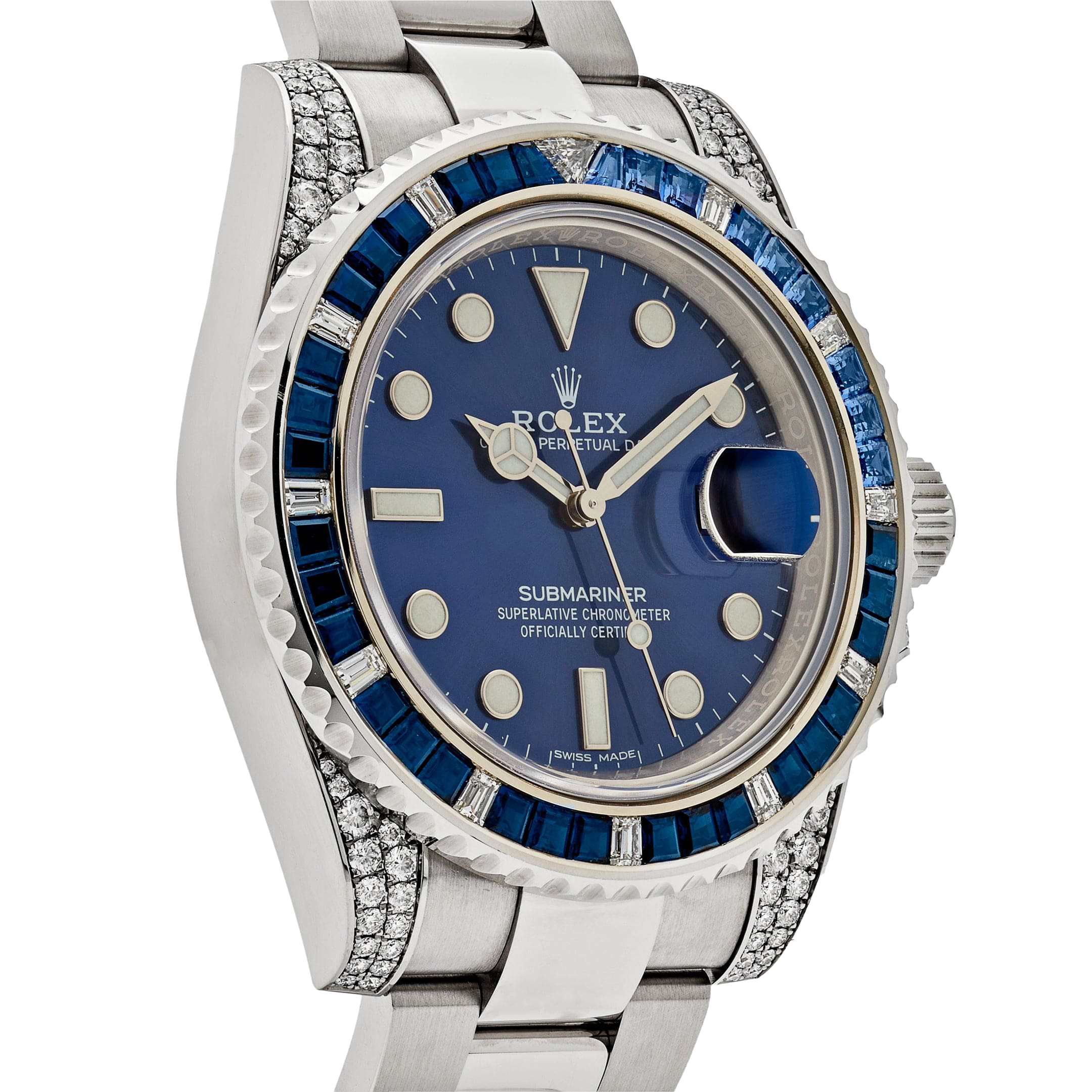 Rolex Submariner Date 40mm 116659SABR White Gold Blue Dial Sapphire Diamond Bezel - Image 4