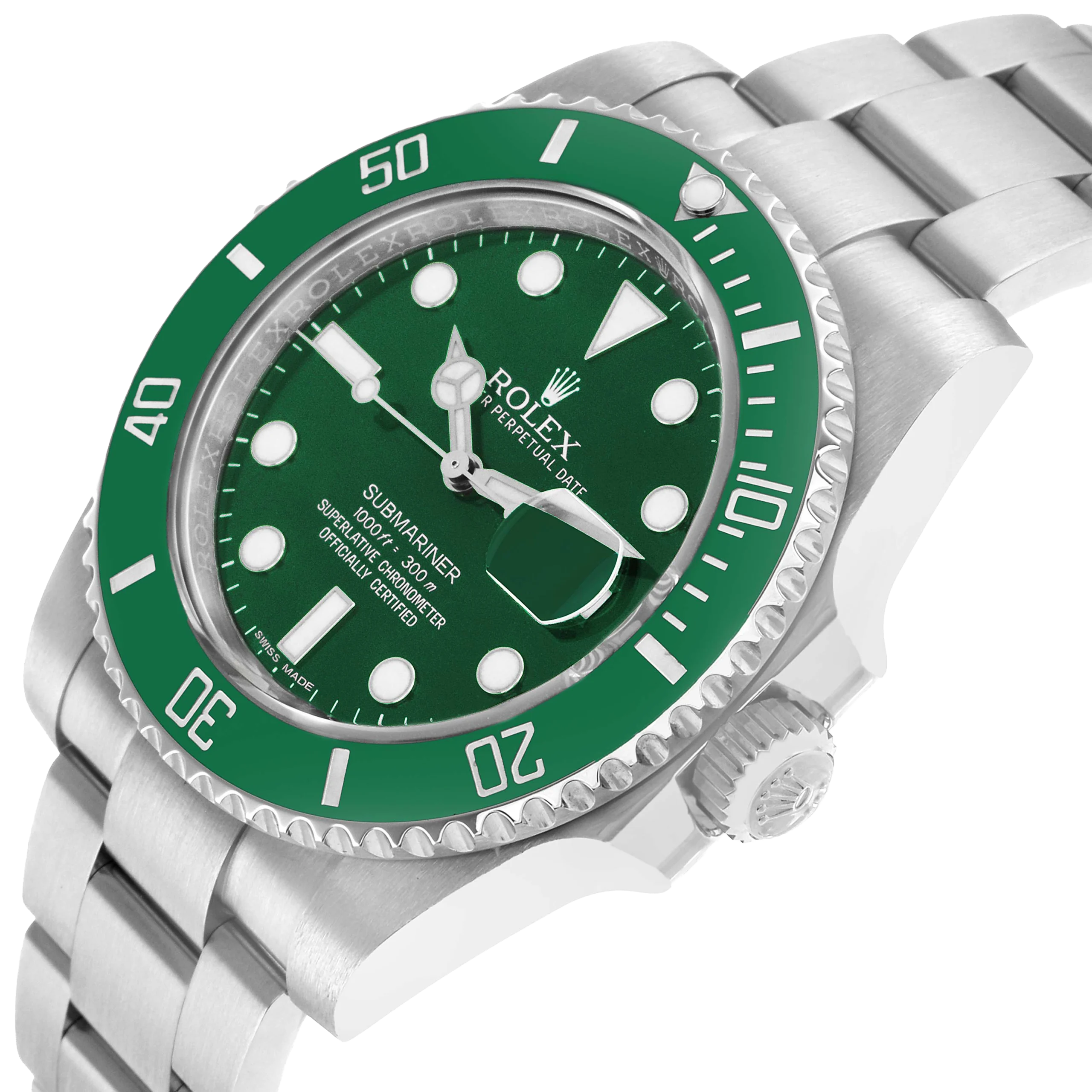 Rolex Submariner 40mm Hulk Steel Green Dial Bezel Mens Watch 116610LV - Image 5