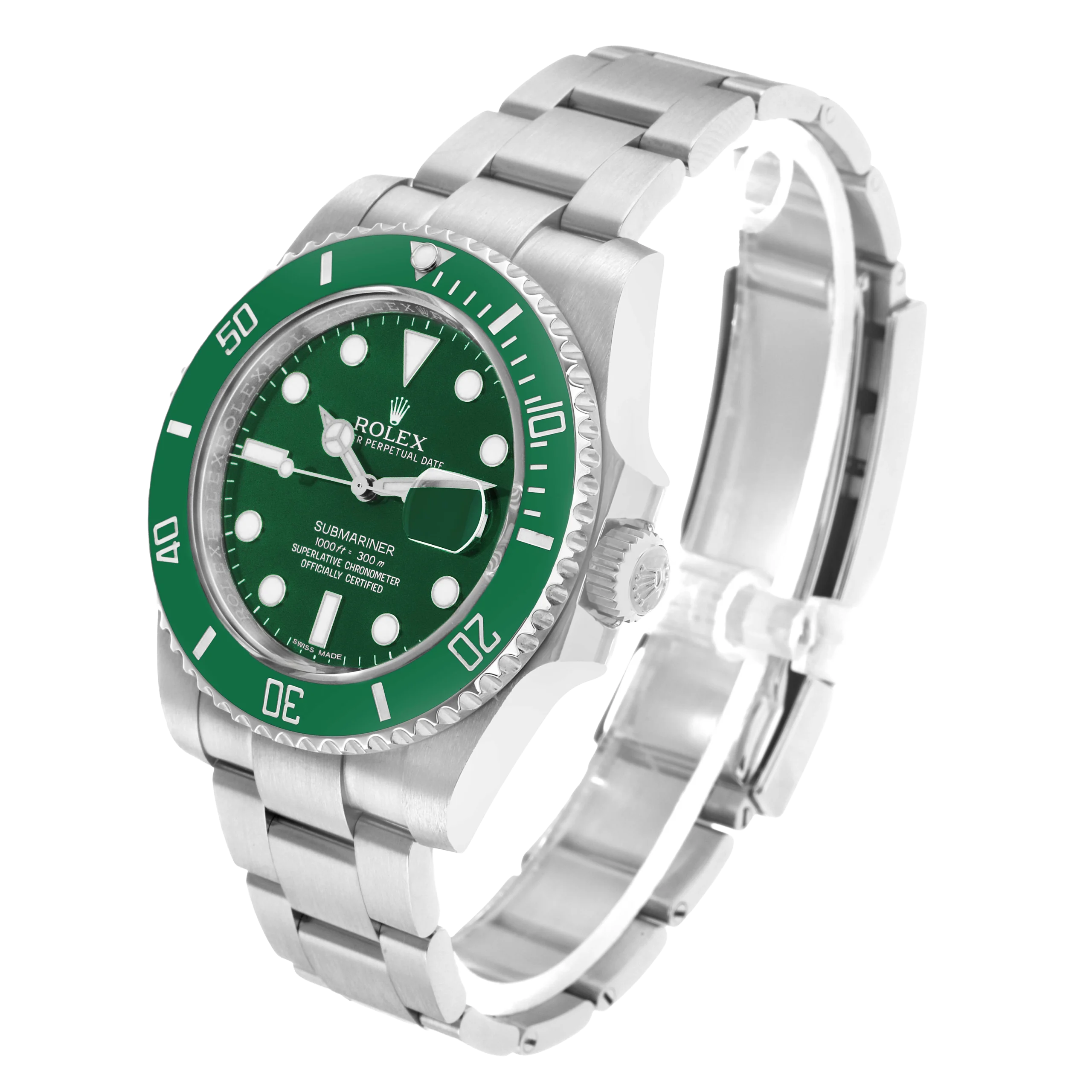 Rolex Submariner 40mm Hulk Steel Green Dial Bezel Mens Watch 116610LV - Image 2