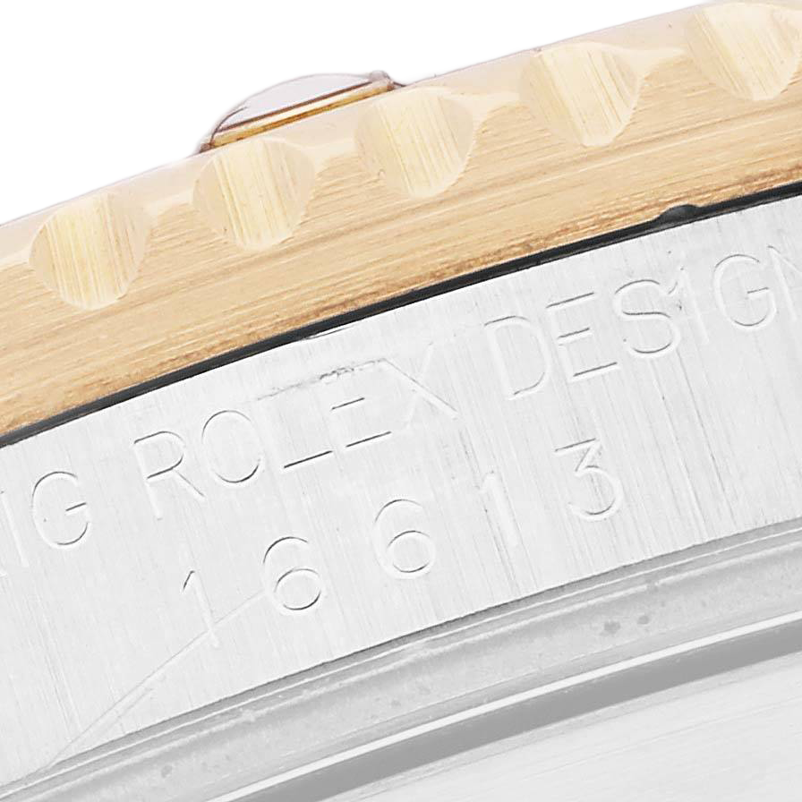 Rolex Submariner Steel Yellow Gold 40mm Diamond Serti Mens Watch 16613 - Image 7