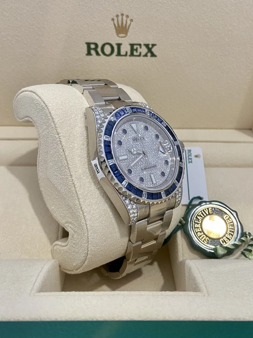 Rolex Submariner Date Watch 40mm ?C Sapphire And Diamond Bezel ?C Diamond Paved Dial ?C 116659SABR - Image 4