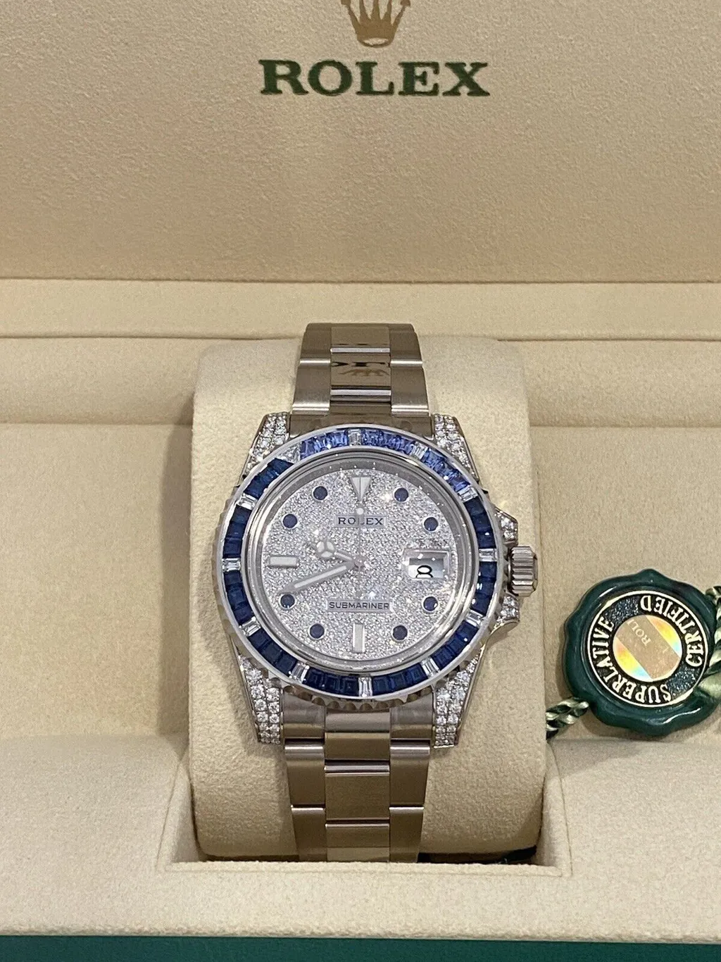 Rolex Submariner Date Watch 40mm ?C Sapphire And Diamond Bezel ?C Diamond Paved Dial ?C 116659SABR - Image 3