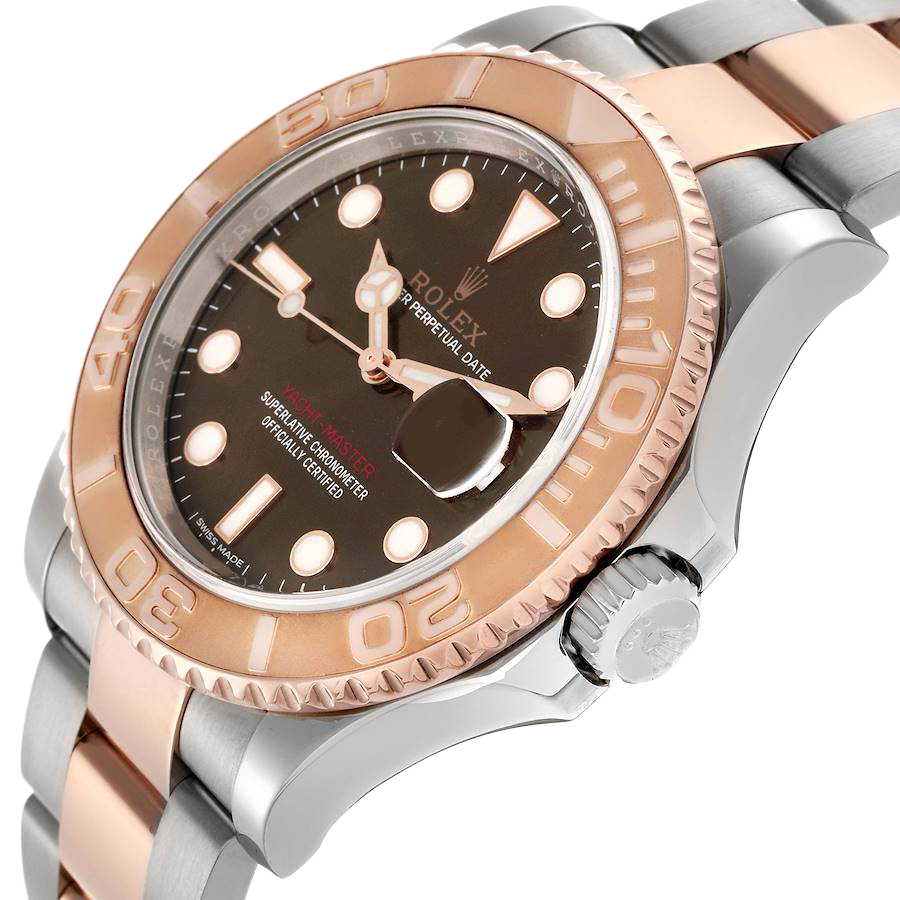 Rolex Yachtmaster 40 Rose Gold Steel Brown Dial Mens Watch 116621 - Image 5