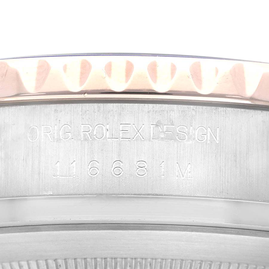 Rolex Yachtmaster II 44mm Steel Rose Gold Mens Watch 116681 - Image 9