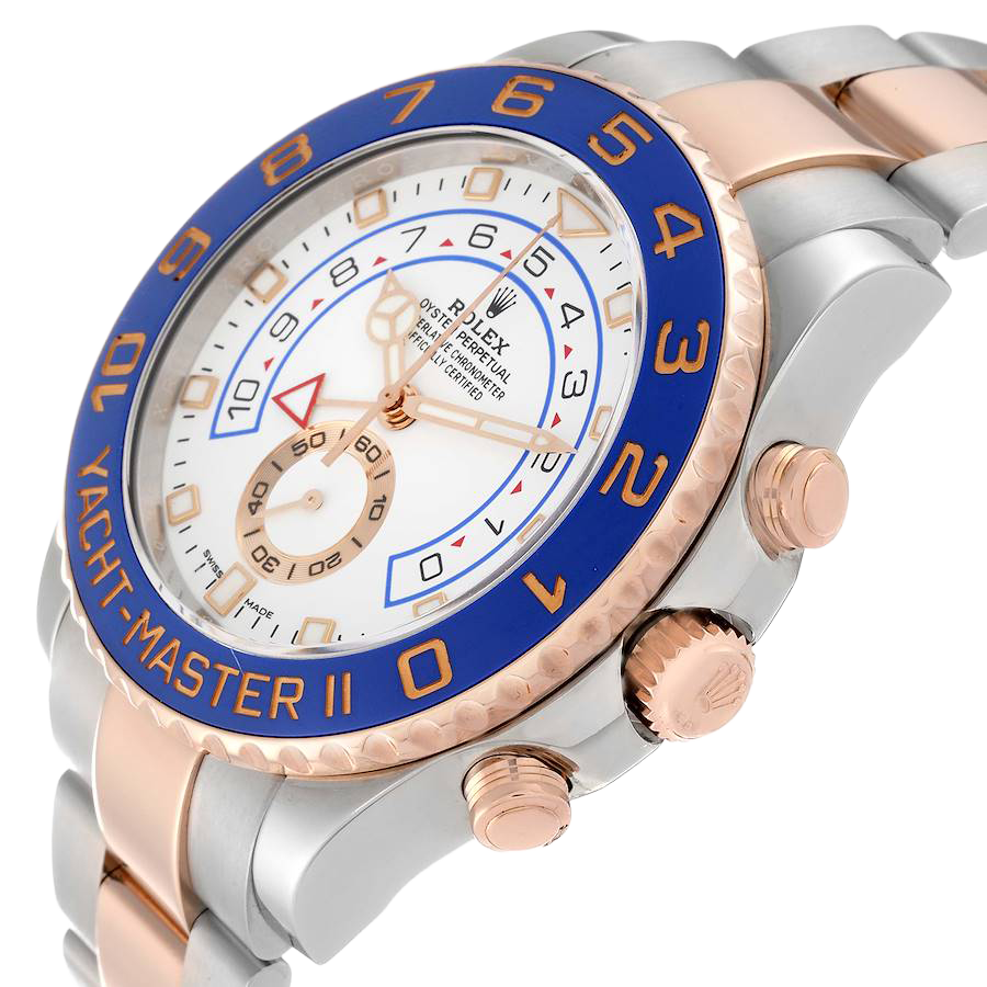 Rolex Yachtmaster II 44mm Steel Rose Gold Mens Watch 116681 - Image 5