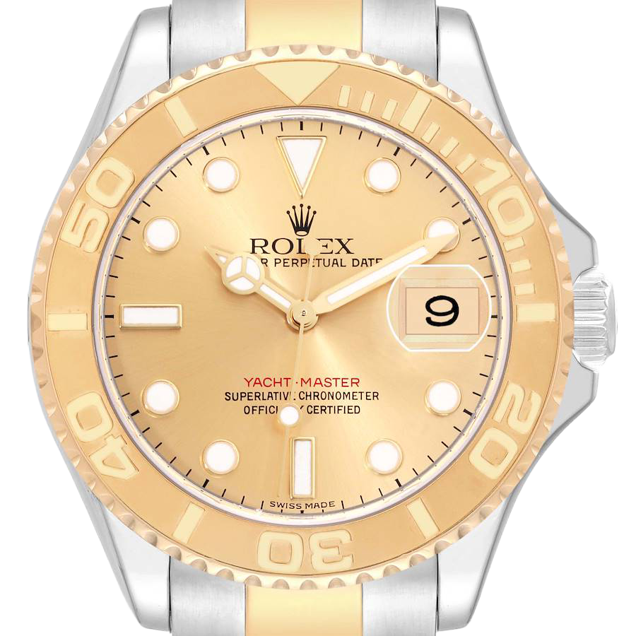 Rolex Yachtmaster 40mm Steel Yellow Gold Champagne Dial Mens Watch 16623 - Image 3