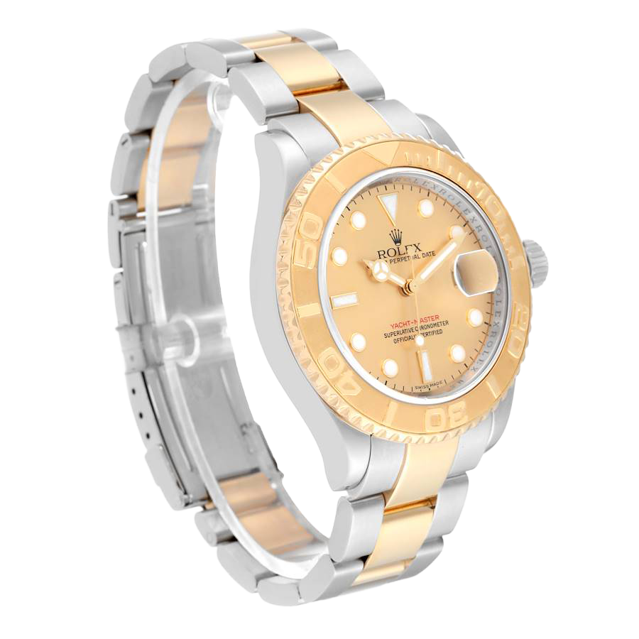 Rolex Yachtmaster 40mm Steel Yellow Gold Champagne Dial Mens Watch 16623 - Image 4