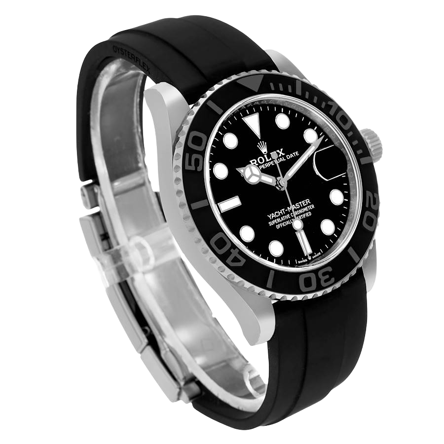 Rolex Yachtmaster 42mm White Gold Oysterflex Bracelet Mens Watch 226659 - Image 4