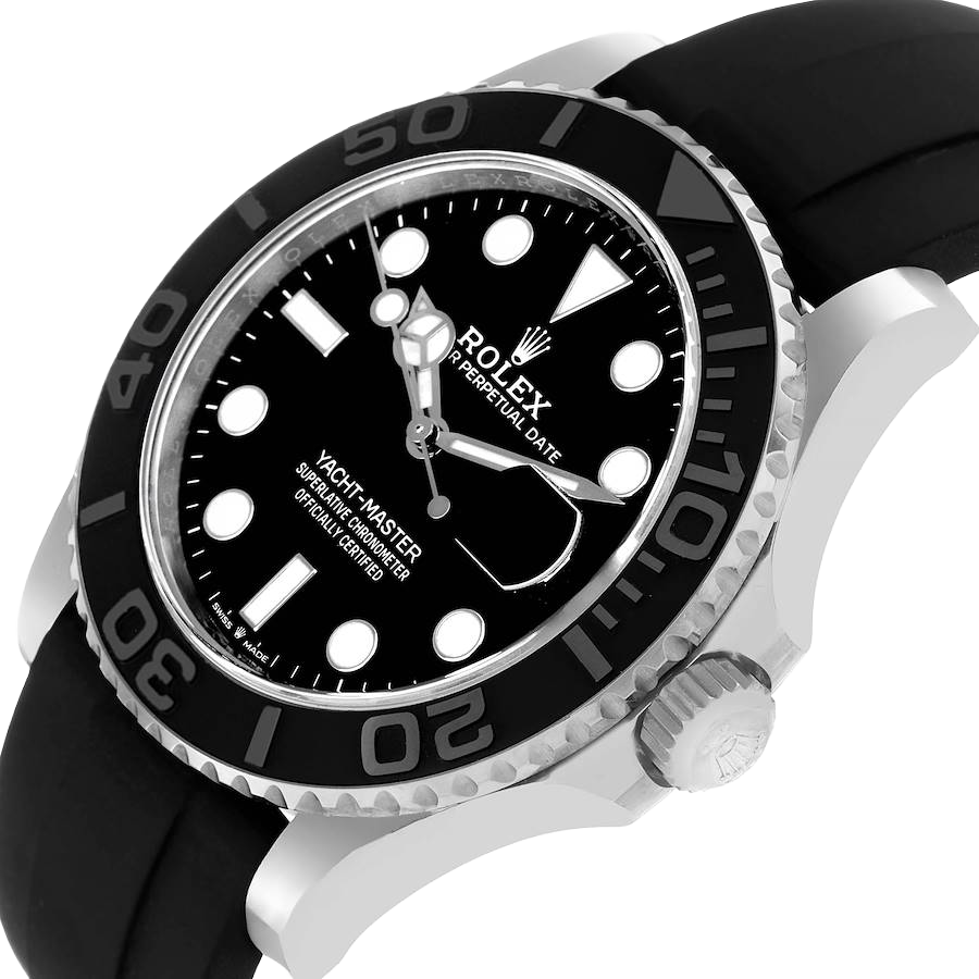 Rolex Yachtmaster 42mm White Gold Oysterflex Bracelet Mens Watch 226659 - Image 5