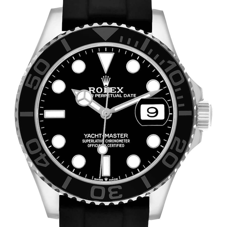 Rolex Yachtmaster 42mm White Gold Oysterflex Bracelet Mens Watch 226659 - Image 3