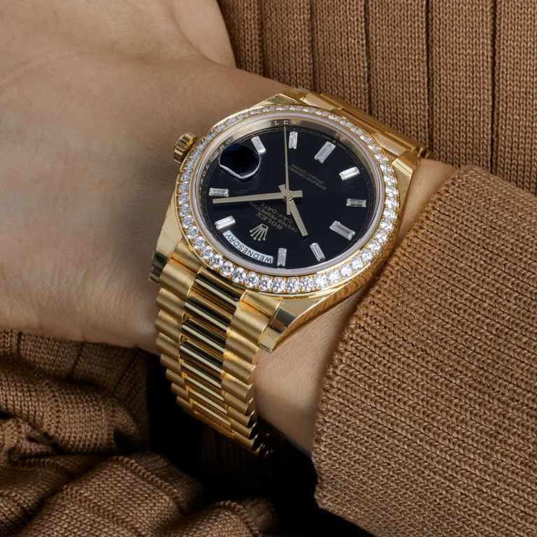 Rolex Day-Date 40 Presidential 228348RBR Diamond Bezel Baguette Onyx Dial - Image 2