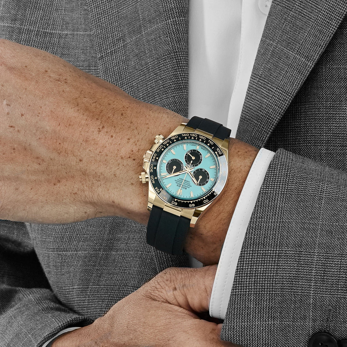 Rolex Daytona 40mm Yellow Gold ?C Turquoise Tiffany Dial 126518LN - Image 2