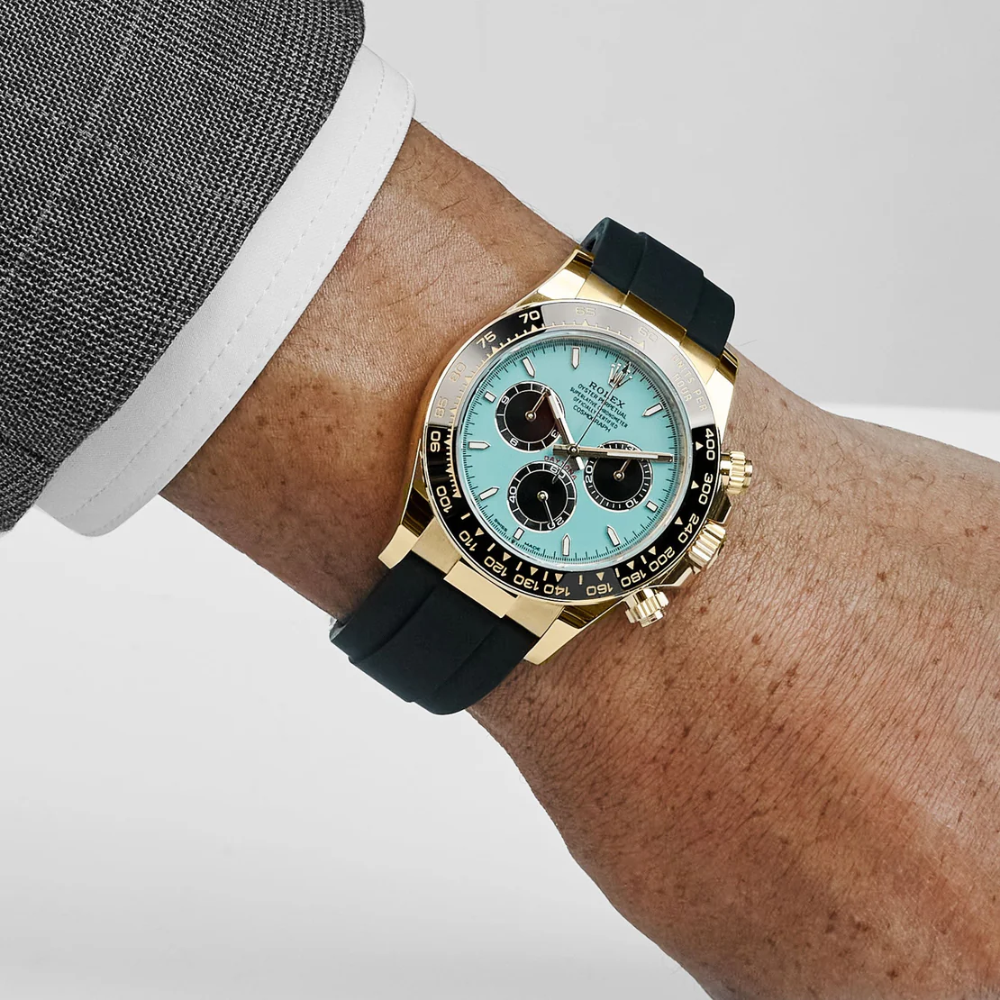 Rolex Daytona 40mm Yellow Gold ?C Turquoise Tiffany Dial 126518LN - Image 3