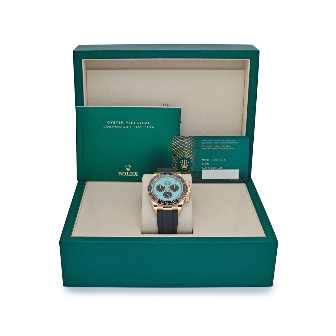 Rolex Daytona 40mm Yellow Gold ?C Turquoise Tiffany Dial 126518LN - Image 9