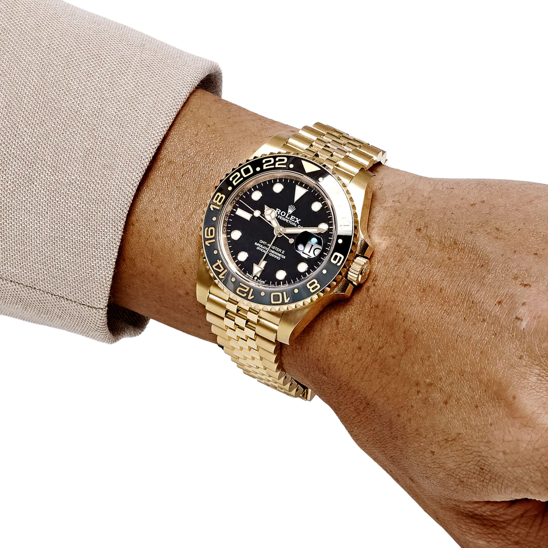 Rolex GMT-Master II 126718GRNR Yellow Gold Black Dial Jubilee (2025) - Image 2