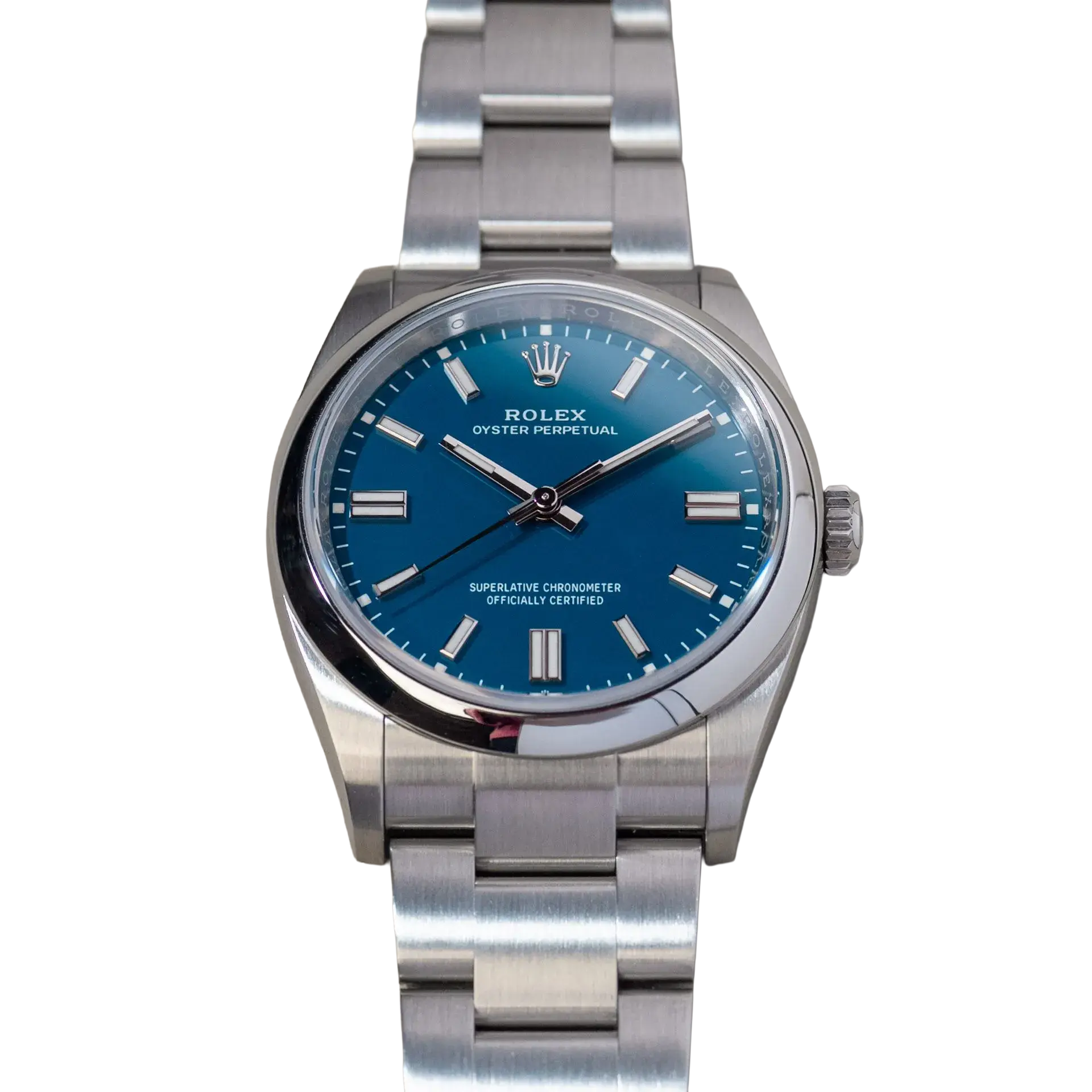 Rolex Oyster Perpetual 41mm Stainless Steel Med Blue Dial Men Watch 134300-0009 New 2025 - Image 4
