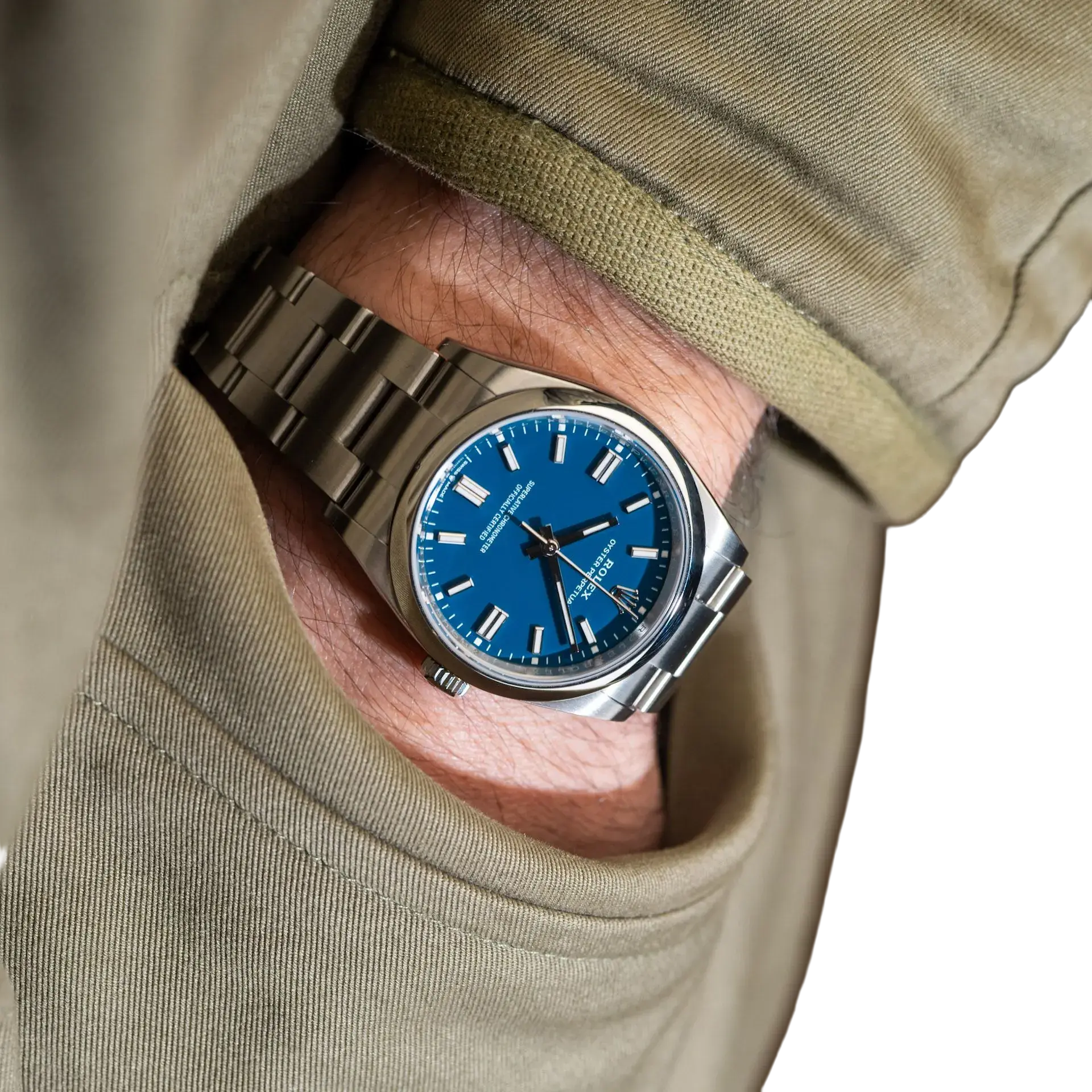 Rolex Oyster Perpetual 41mm Stainless Steel Med Blue Dial Men Watch 134300-0009 New 2025 - Image 10