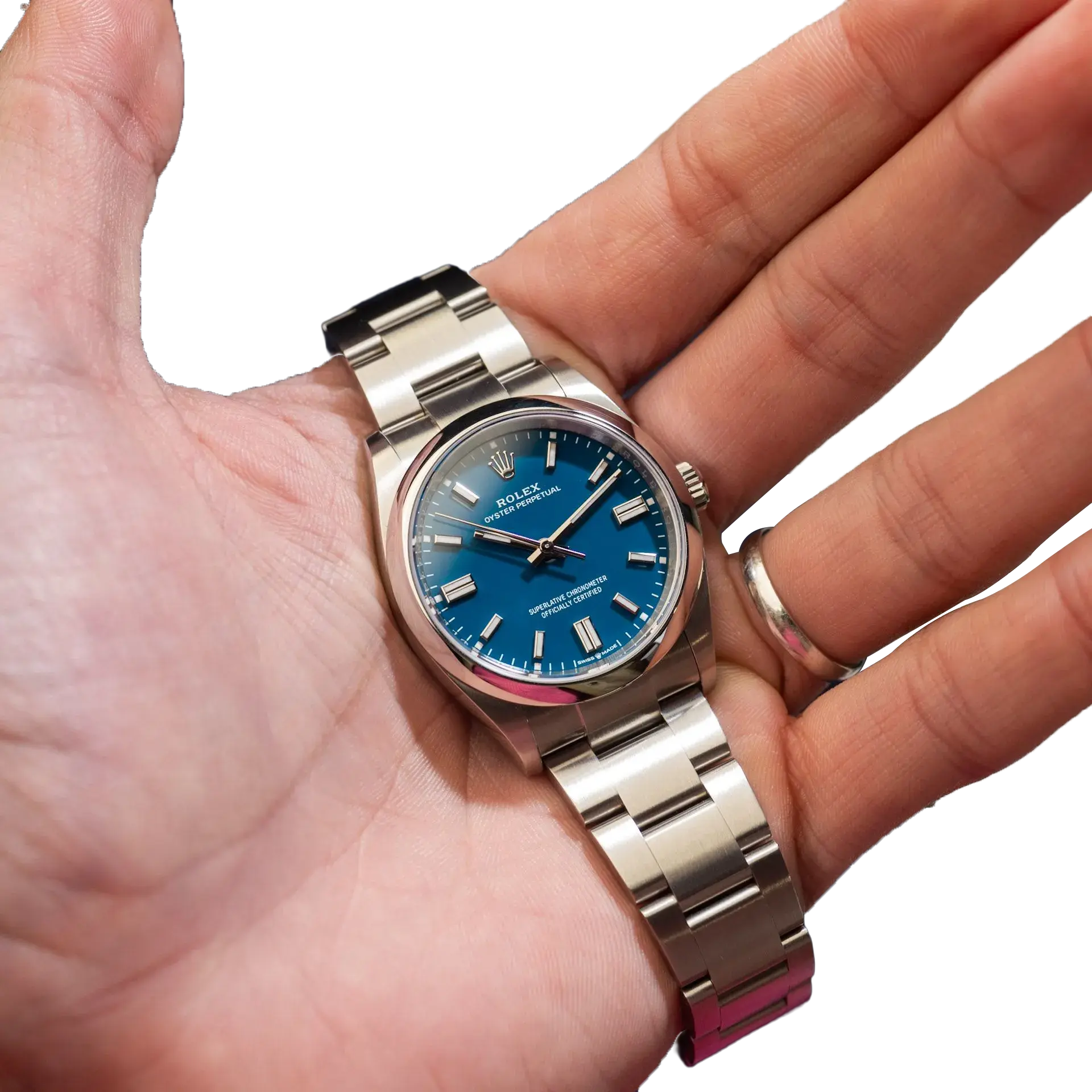 Rolex Oyster Perpetual 41mm Stainless Steel Med Blue Dial Men Watch 134300-0009 New 2025 - Image 11
