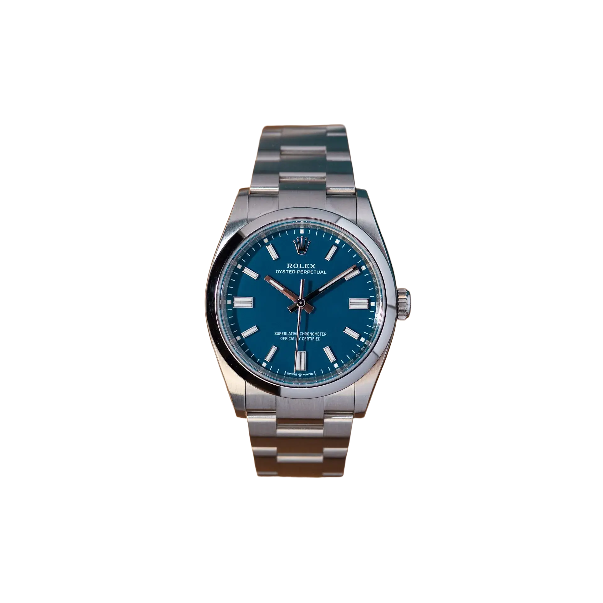 Rolex Oyster Perpetual 41mm Stainless Steel Med Blue Dial Men Watch 134300-0009 New 2025 - Image 2