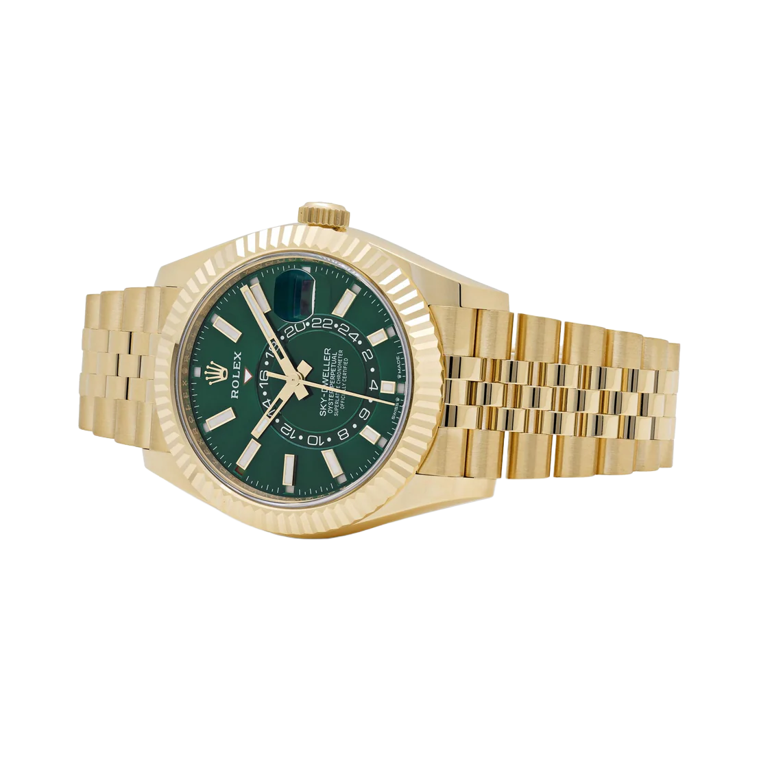 Rolex Sky-Dweller 42mm Yellow Gold Bright Green Dial Jubilee 336938 (2025) - Image 4