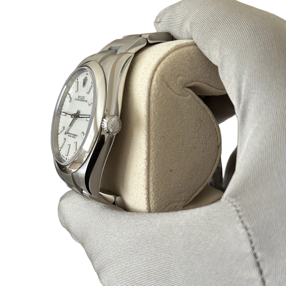 Rolex Oyster Perpetual 39mm Stainless Steel WhiteDial Men Watch 114300-0004 New 2025 - Image 3