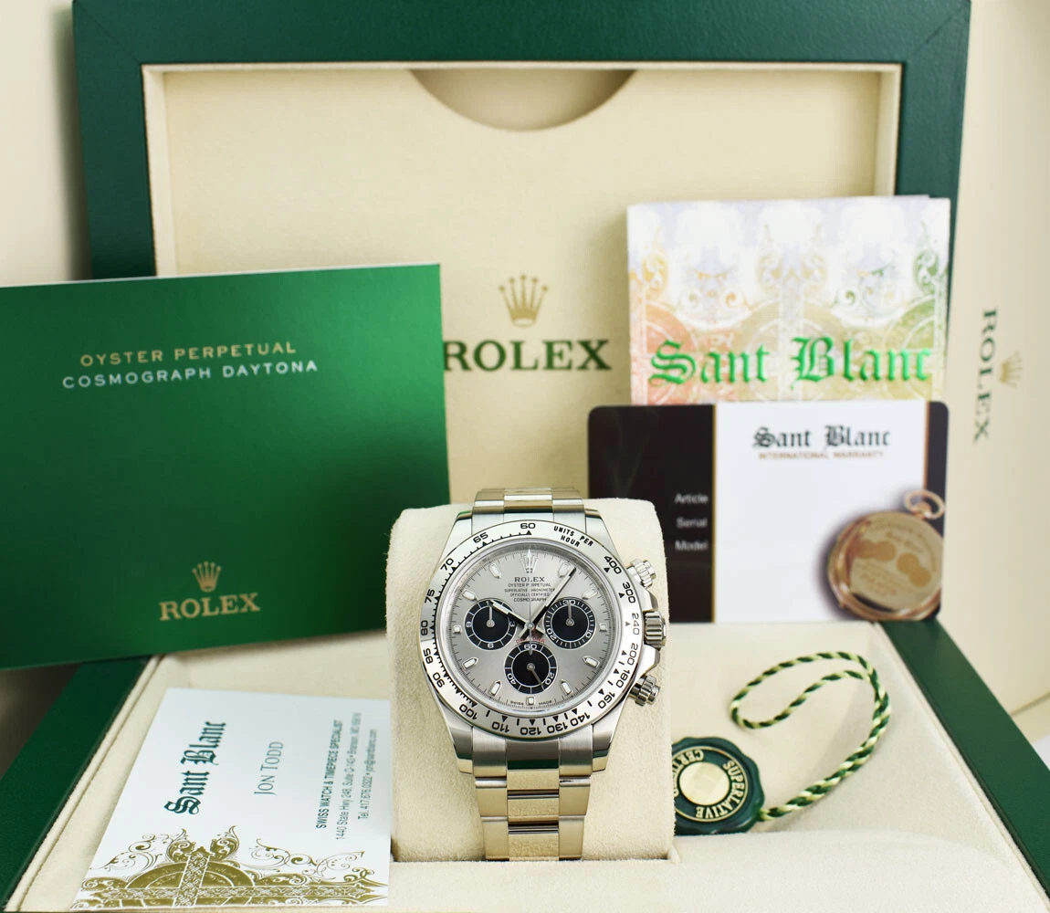 Rolex Daytona 40mm White Gold Ghost Panda Dial 116509 - Image 9