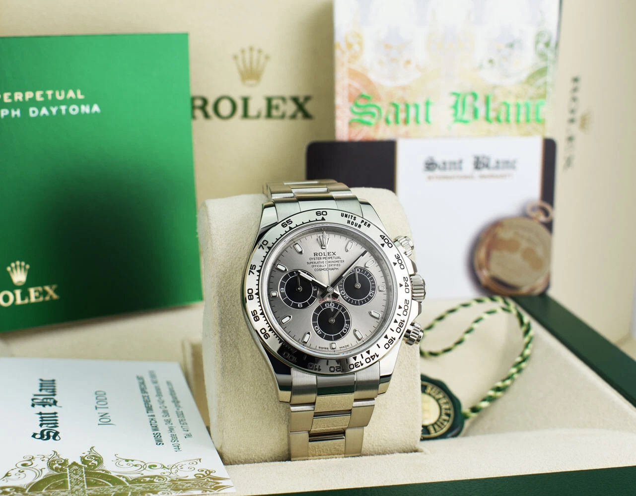Rolex Daytona 40mm White Gold Ghost Panda Dial 116509 - Image 10