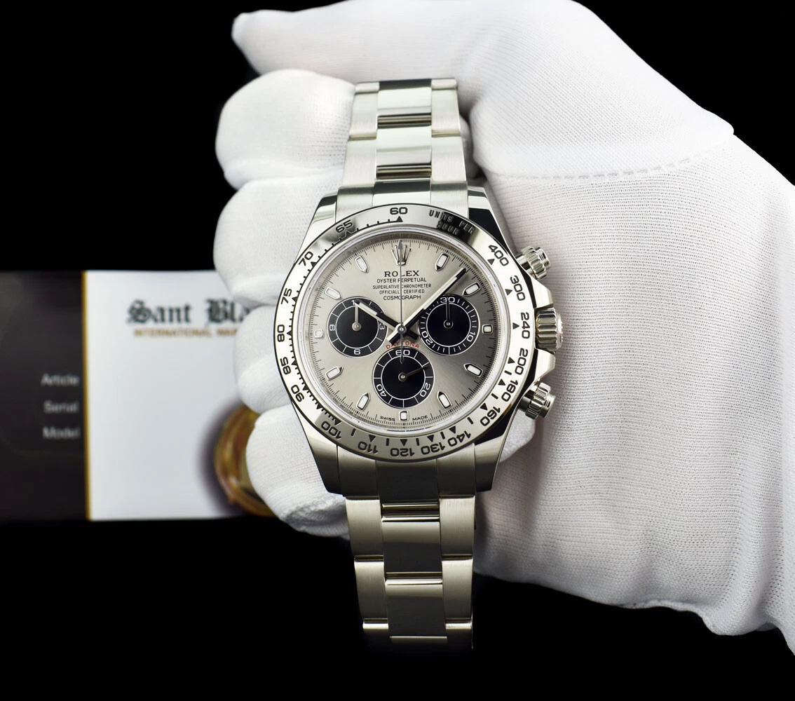 Rolex Daytona 40mm White Gold Ghost Panda Dial 116509 - Image 4