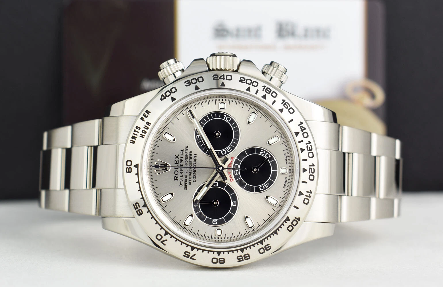 Rolex Daytona 40mm White Gold Ghost Panda Dial 116509 - Image 7