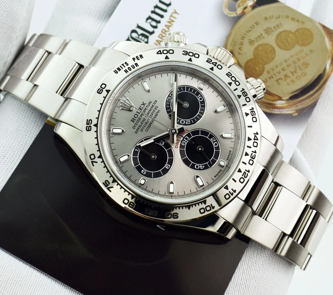 Rolex Daytona 40mm White Gold Ghost Panda Dial 116509 - Image 6
