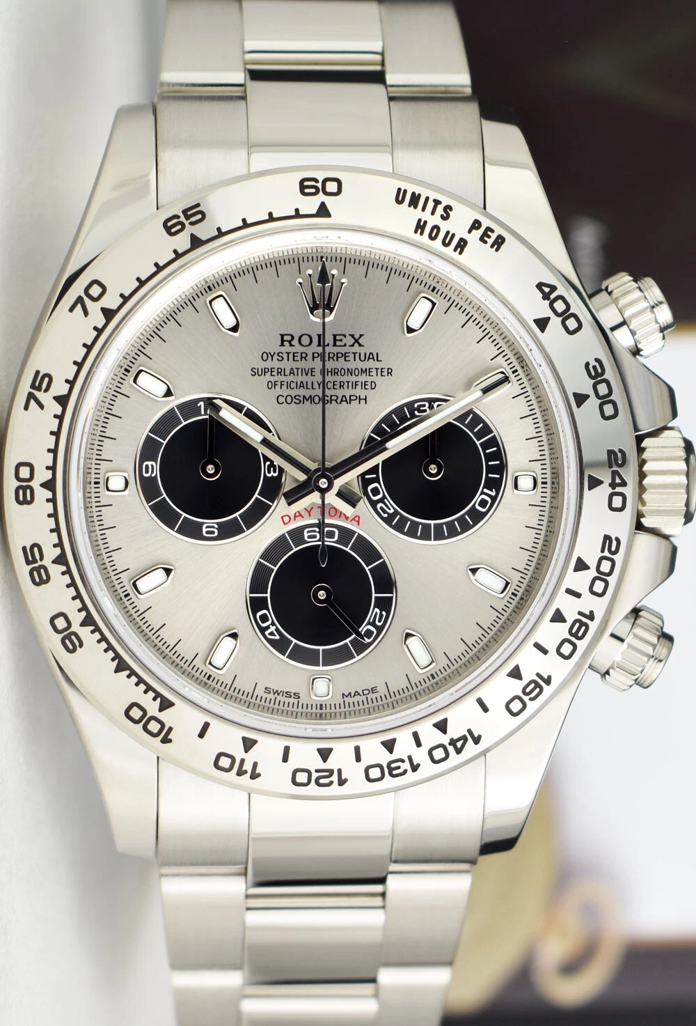 Rolex Daytona 40mm White Gold Ghost Panda Dial 116509 - Image 5