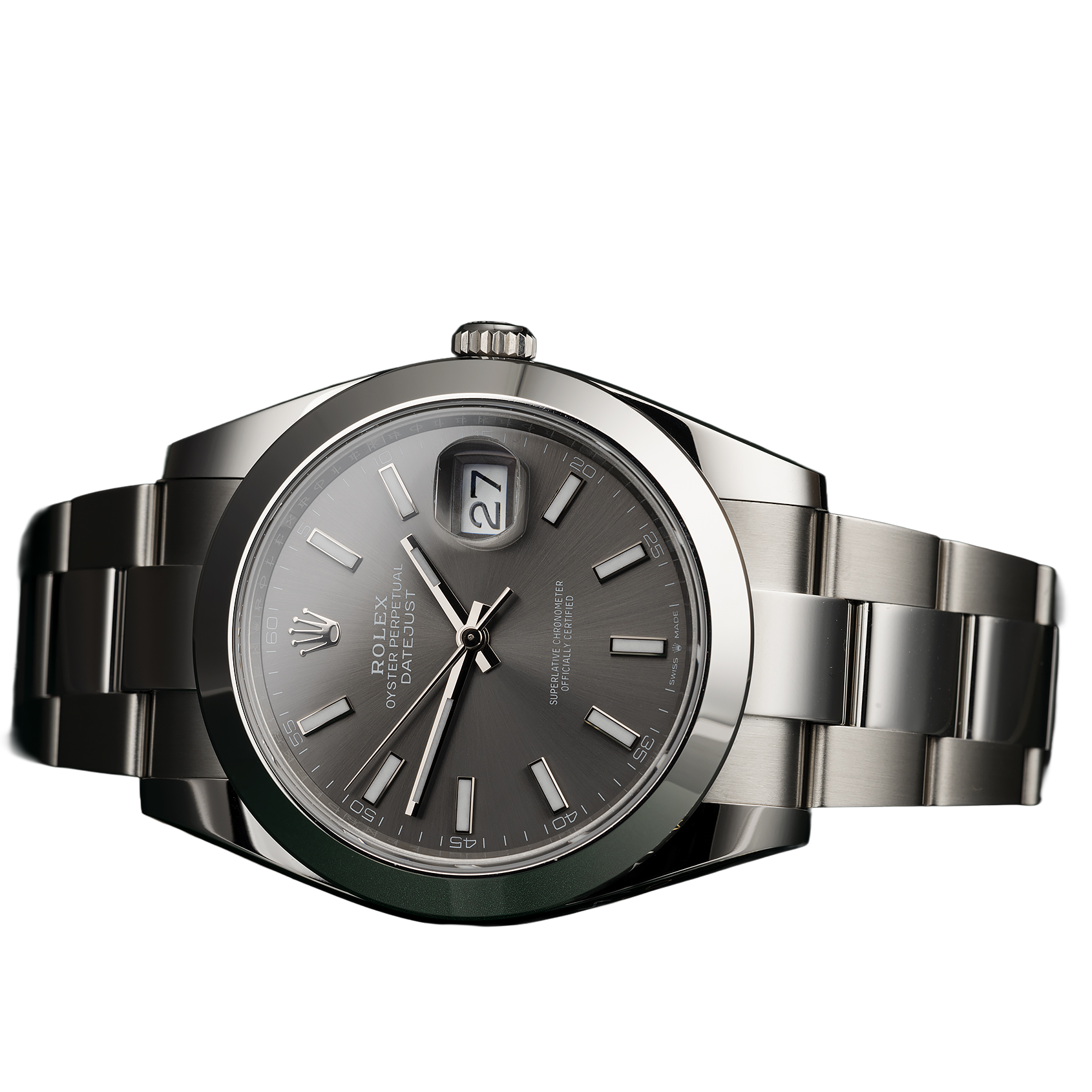 Rolex Datejust Oyster 41 mm Oystersteel Grey Dial 126300-0007 - Image 3