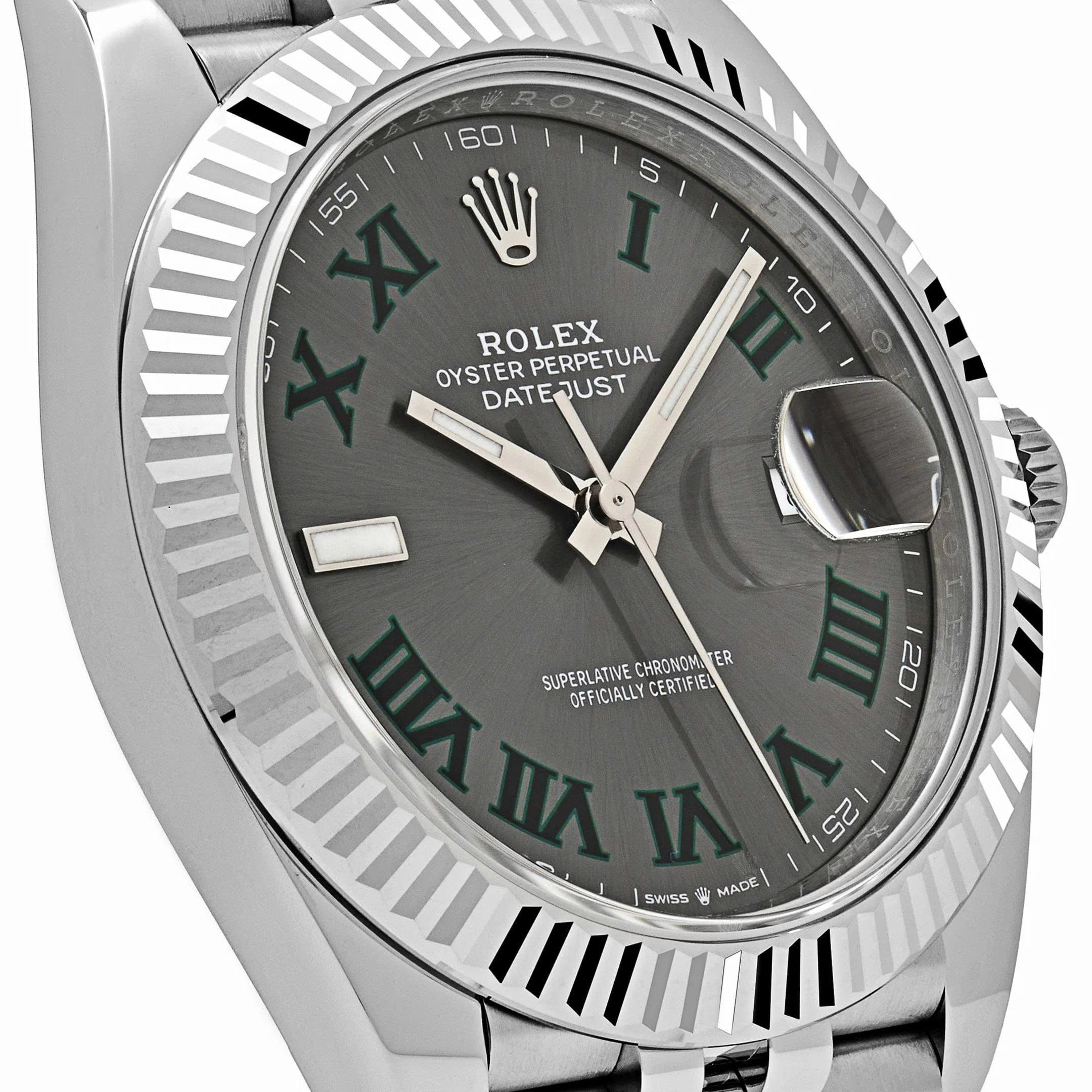 Rolex Datejust 41mm 126334 Wimbledon Stainless Steel Slate Dial Oyster - Image 4